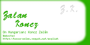 zalan koncz business card